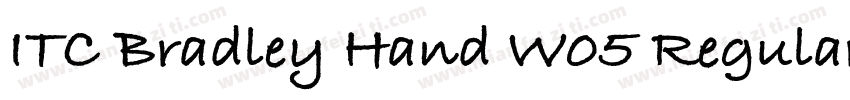 ITC Bradley Hand W05 Regular字体转换